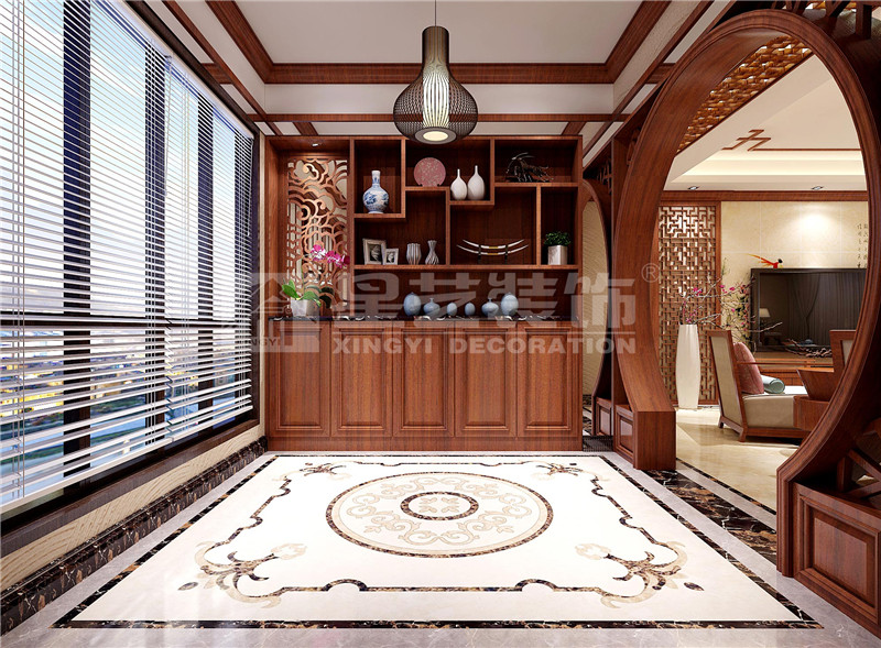 翡翠園璇月軒160平玄關裝修效果圖