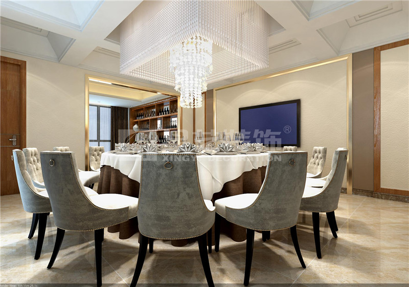 廣西某公司辦公室760平餐廳裝修設(shè)計效果圖