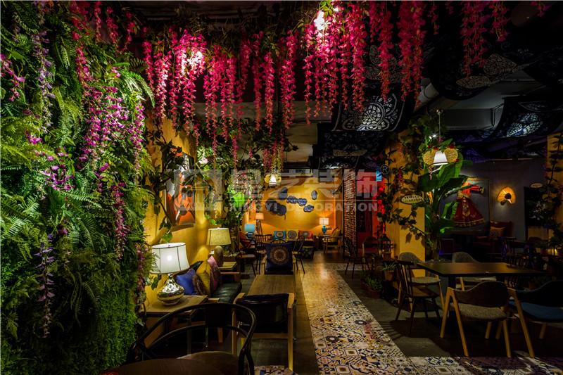 大化“因為所以”咖啡生活館200平餐廳裝修設計實景圖