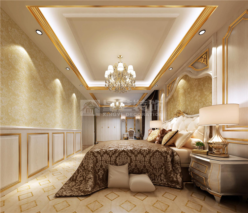 榮和大地320平歐式風格臥室裝修效果圖