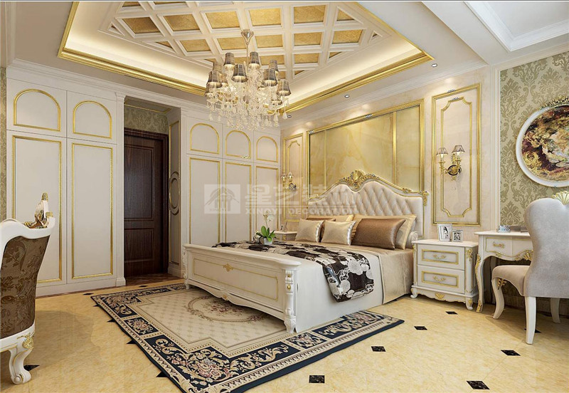 榮和大地320平歐式風格臥室裝修效果圖