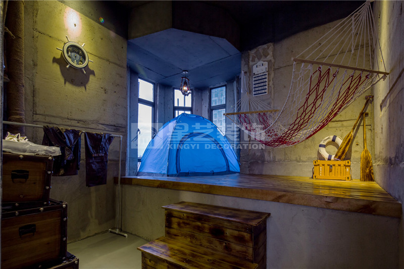 漢軍五象一號空中體驗館160平休息區(qū)裝修設計實景圖