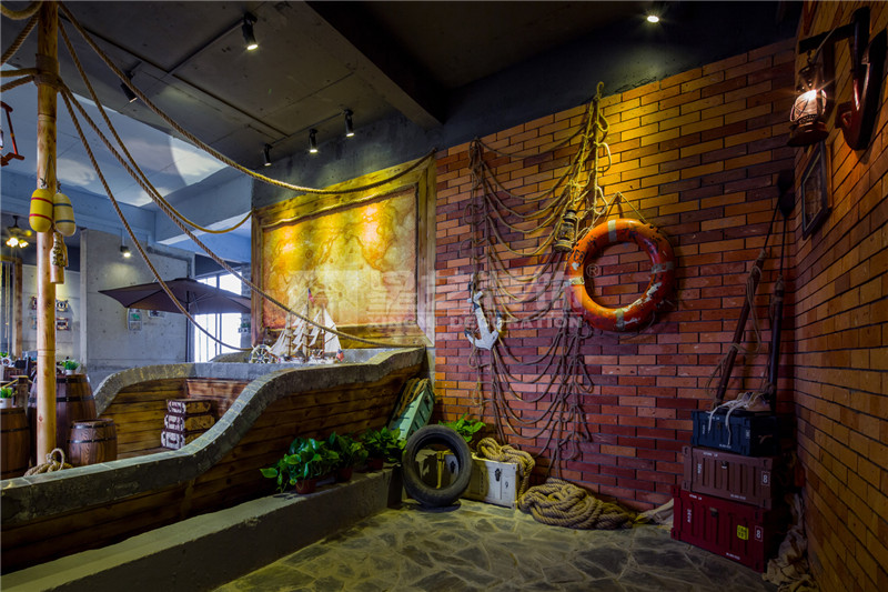 漢軍五象一號空中體驗館160平登船區(qū)裝修設計實景圖