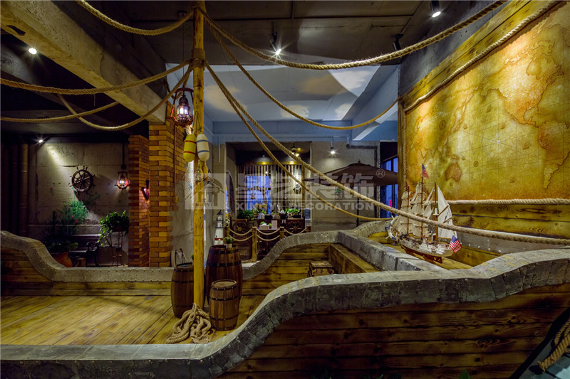 漢軍五象一號空中體驗館160平船尾區(qū)裝修設計實景圖