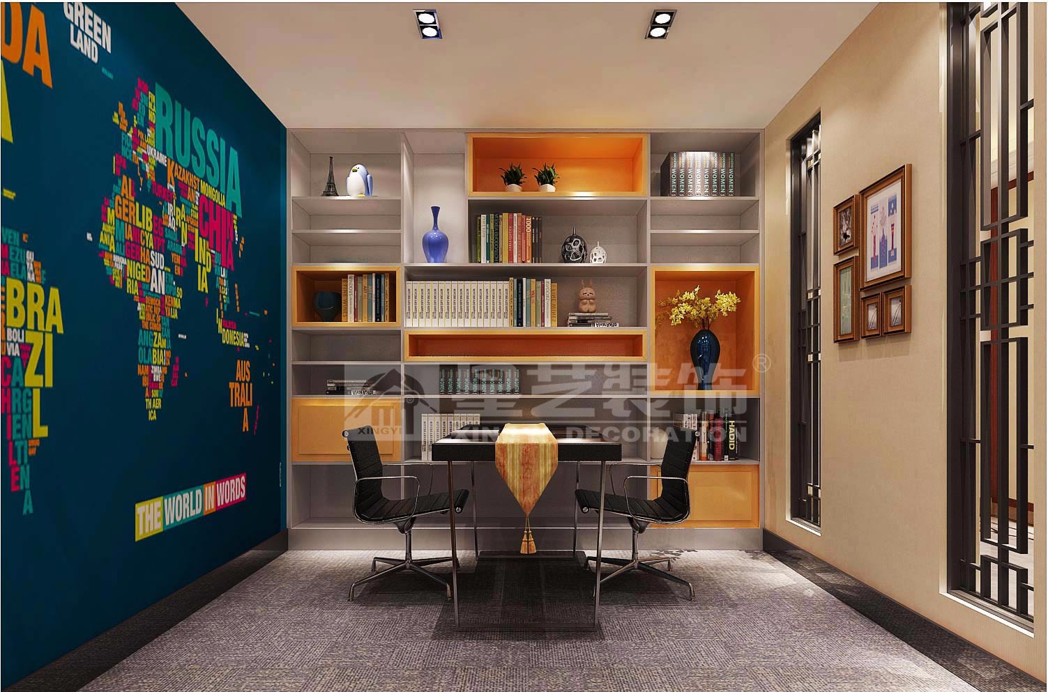 青秀萬達會所200平小孩子學習區(qū)裝修設計圖