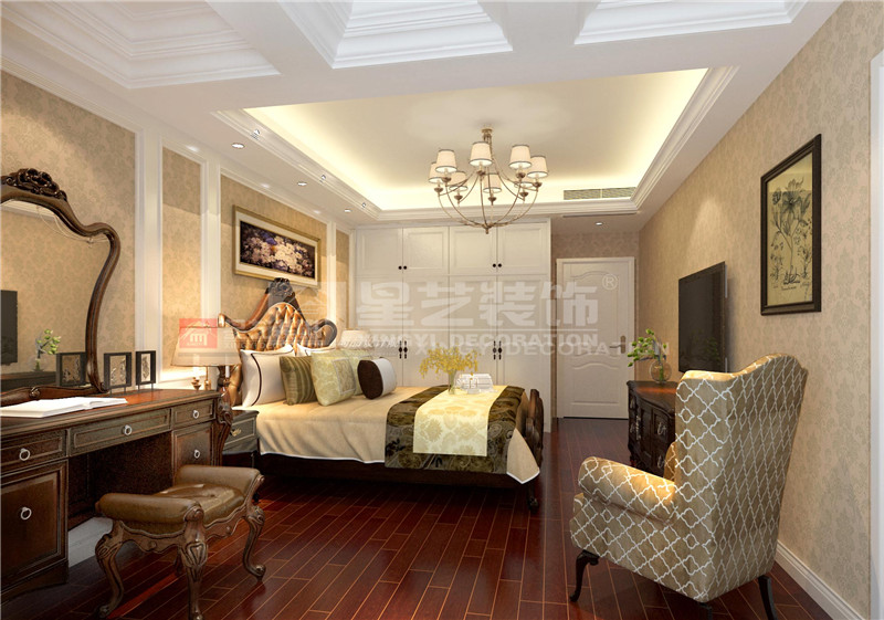 盛天東郡240平歐式風格臥室裝修效果圖