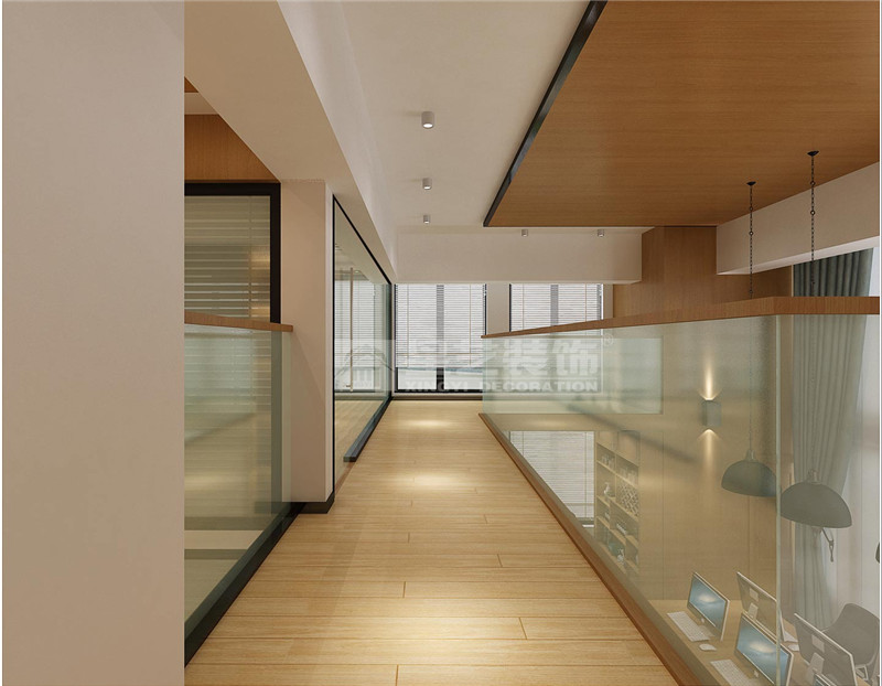青秀萬達(dá)銀座300平辦公室過道修設(shè)計(jì)效果圖