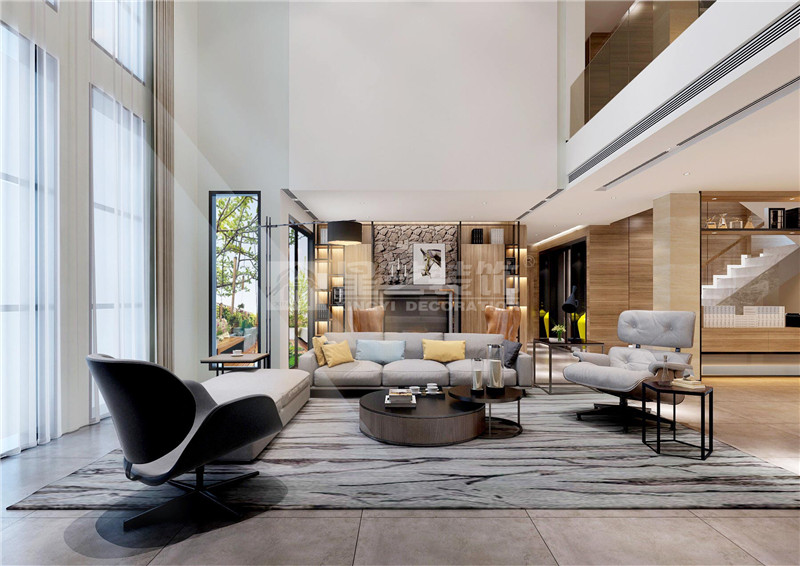 榮和大地600平現(xiàn)代風(fēng)格客廳裝修效果圖