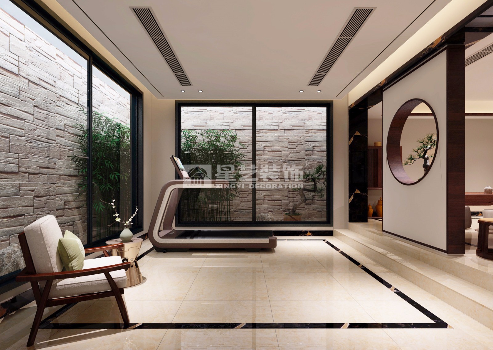 合景天峻440平別墅歐式風格陽臺裝修效果圖