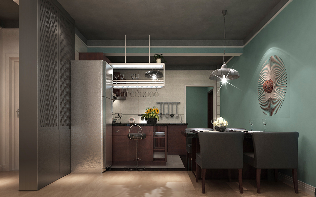 南寧星藝裝飾工業(yè)風(fēng)格餐廳效果圖 南寧星藝裝飾工業(yè)風(fēng)格餐廳效果圖