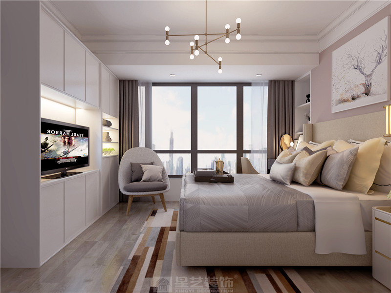 錢(qián)隆首府140平主臥裝修效果圖