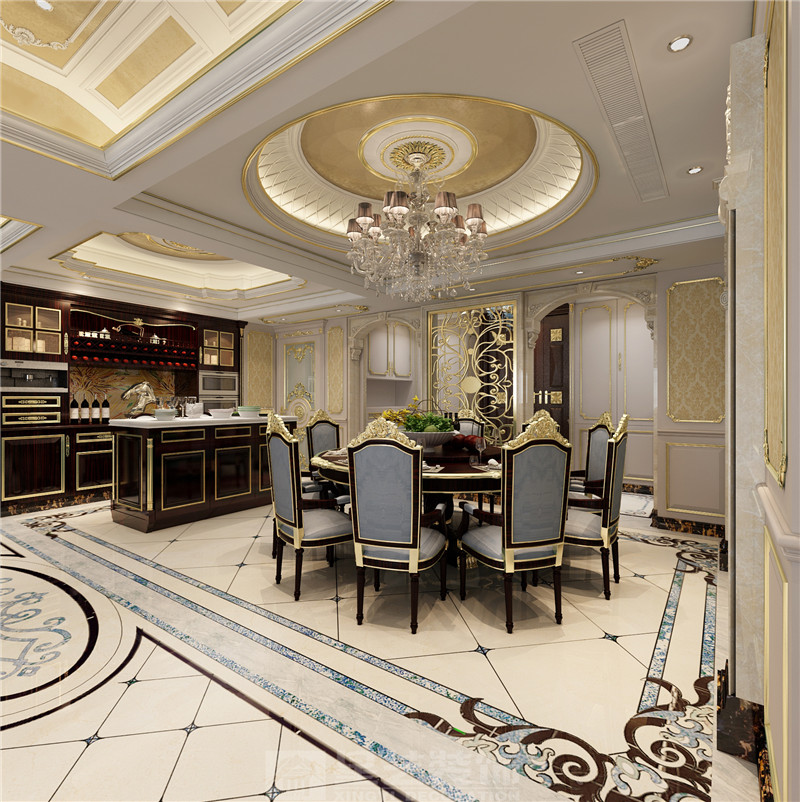 綠地中央廣場(chǎng)210平餐廳裝修效果圖