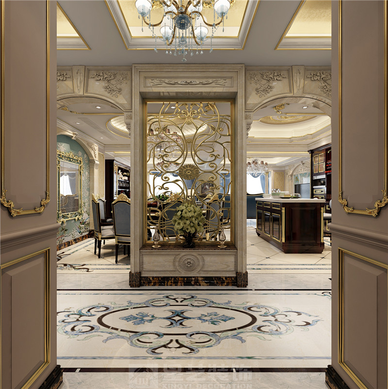 綠地中央廣場(chǎng)210平入戶(hù)玄關(guān)裝修效果圖