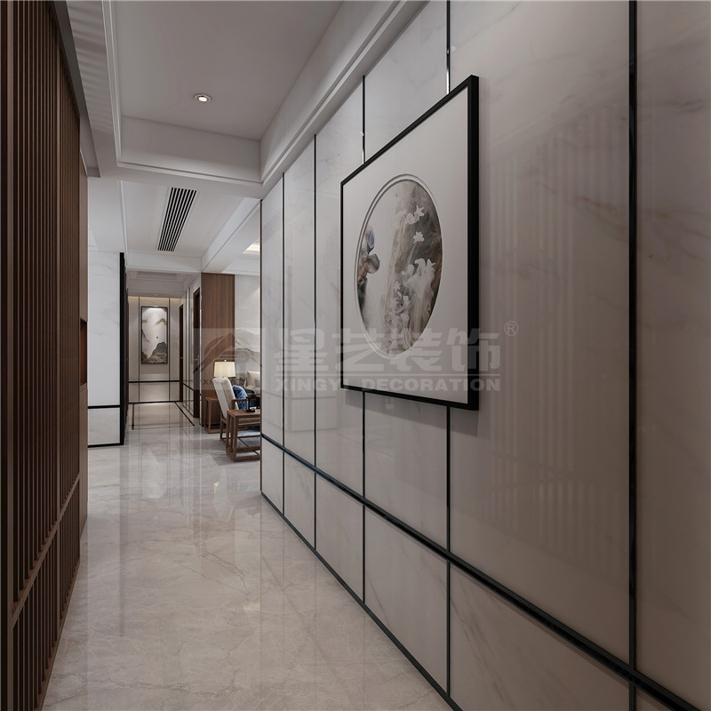 翰林學(xué)府125平過道裝修效果圖