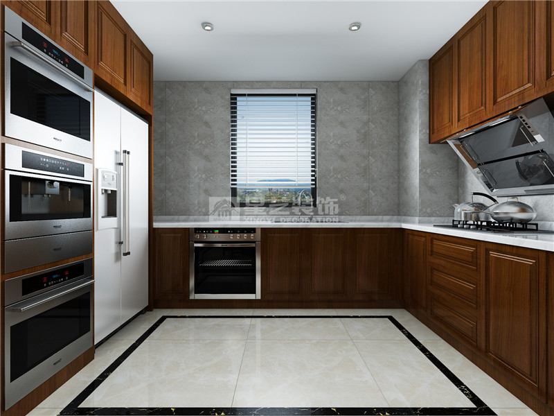 華發(fā)國賓壹號170平廚房裝修效果圖