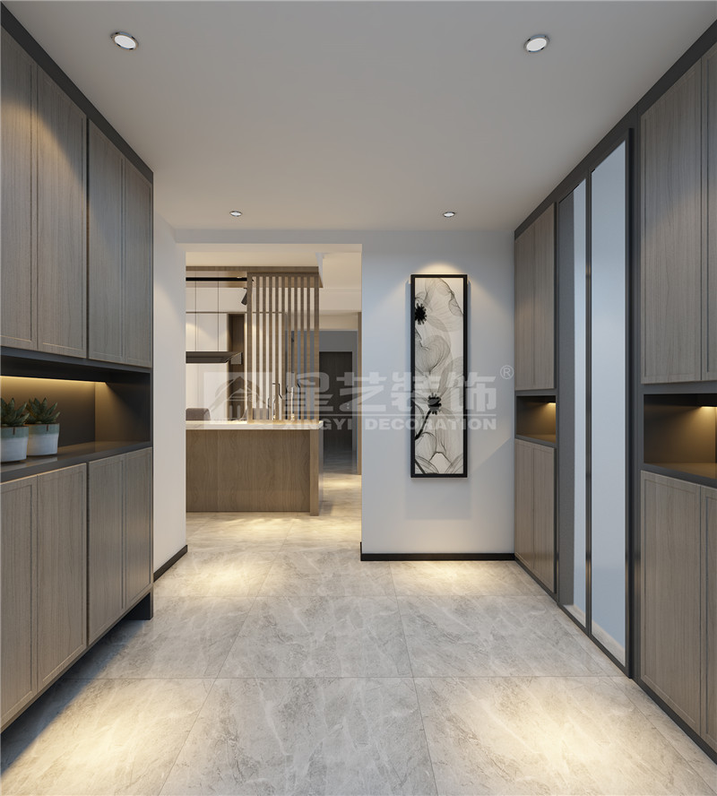 華潤(rùn)二十四城110平入戶(hù)玄關(guān)裝修效果圖