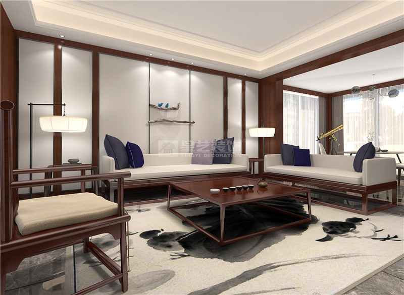 萬達茂140平客廳裝修效果圖