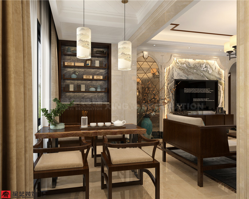 霖峰壹號(hào)180平茶室裝修效果圖