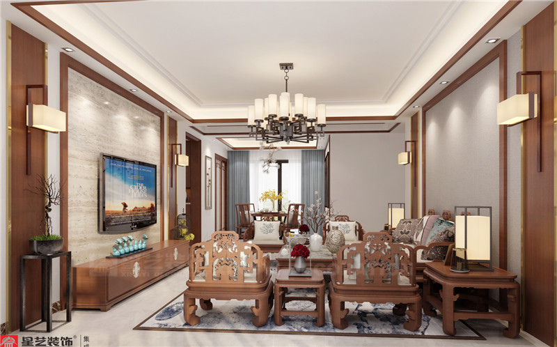 天譽花園152平客餐廳裝修效果圖