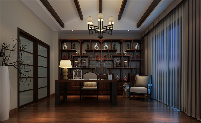 嘉和城450平書(shū)房裝修效果圖