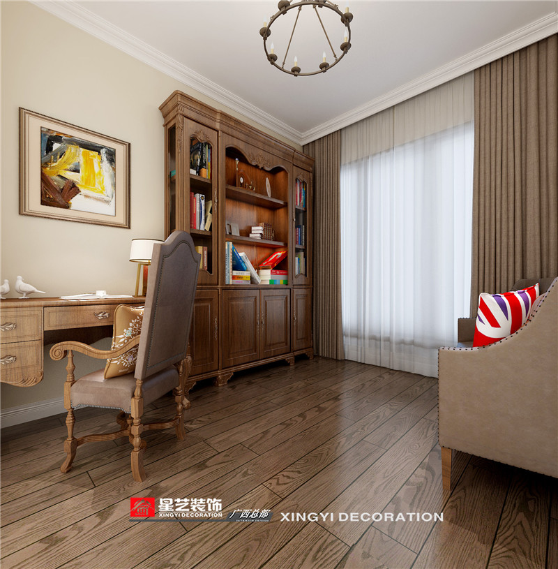 天譽(yù)花園120平書(shū)房裝修效果圖
