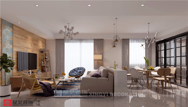 霖峰壹號(hào)120平客餐廳裝修效果圖