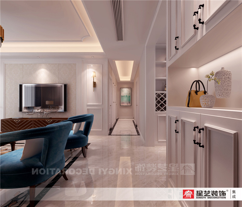 綠地中央廣場(chǎng)142平過道裝修效果圖