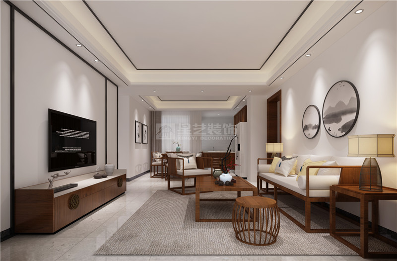 云星錢(qián)隆首府140平客廳裝修效果圖