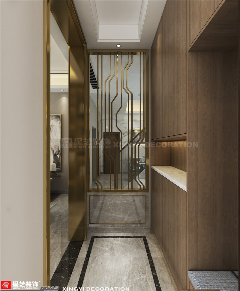 盛天茗城210平玄關裝修效果圖