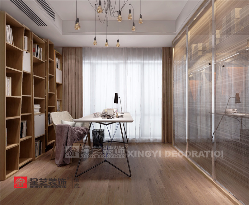 霖峰壹號(hào)120平書(shū)房裝修效果圖