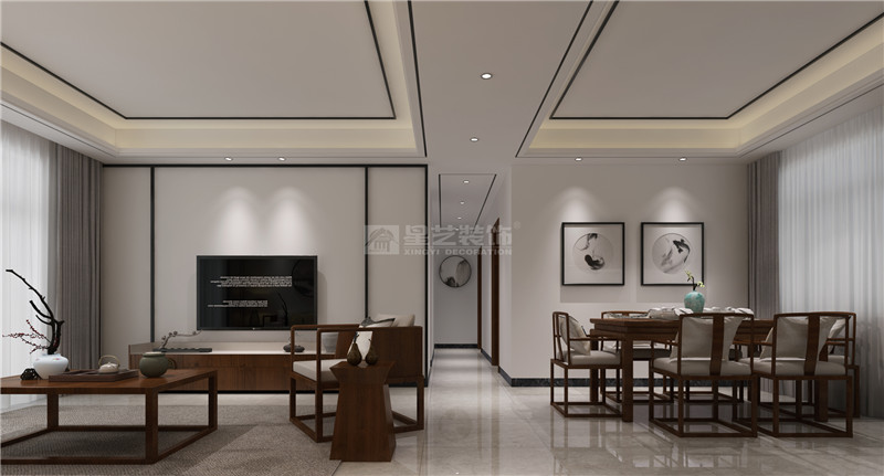 云星錢(qián)隆首府140平客餐廳裝修效果圖