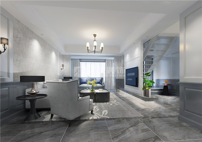 翡翠園祥云閣200平客廳裝修效果圖