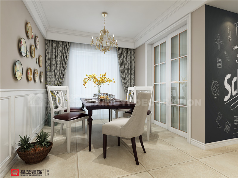 華潤(rùn)二十四城126平餐廳裝修效果圖