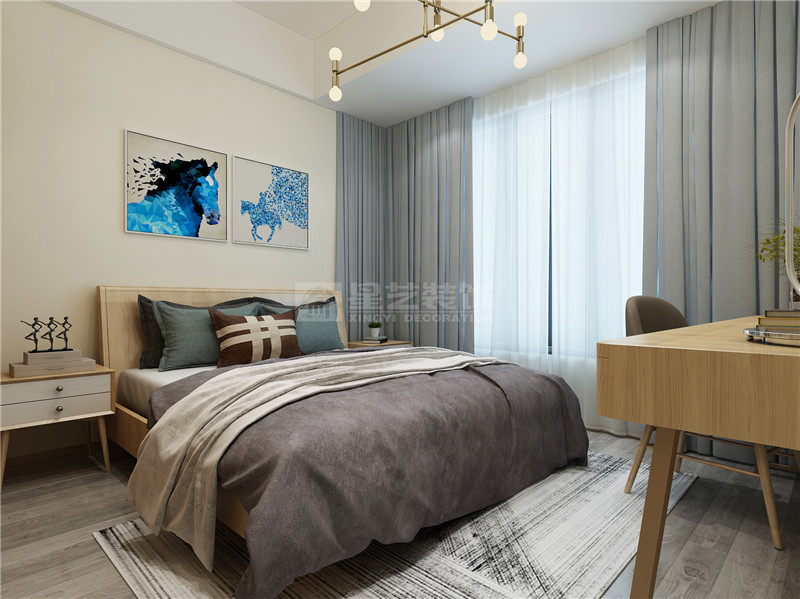 保利領秀前城140平臥室裝修效果圖