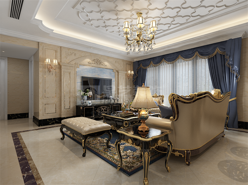 美泉1612  148平客廳裝修效果圖