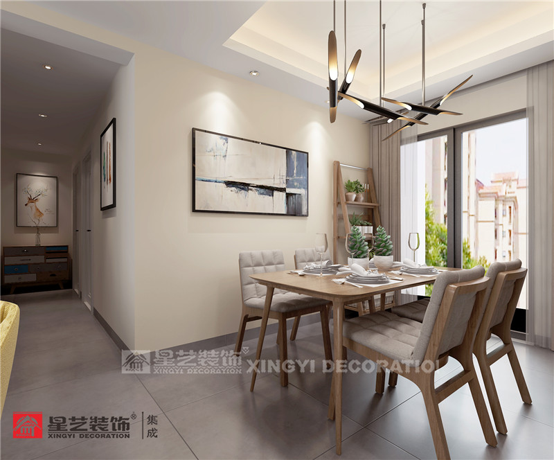 華潤(rùn)二十四城100平餐廳裝修效果圖