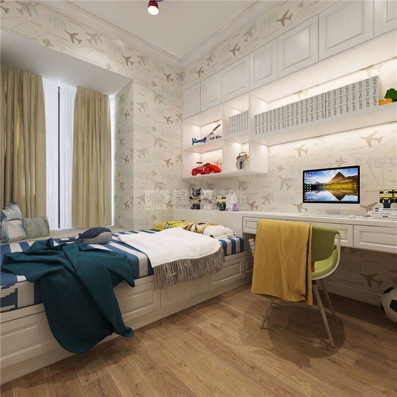 騁望郡璽110平兒童房裝修效果圖