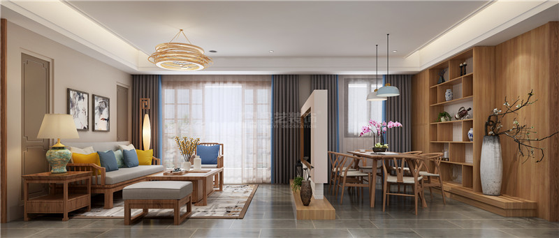 中海國(guó)際社區(qū)120平客餐廳裝修效果圖