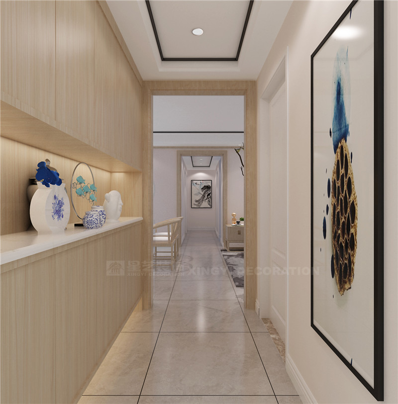 榮和千千樹120平入戶玄關裝修效果圖