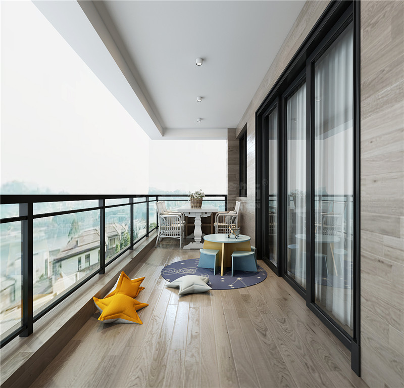 綠城春江明月137平陽臺(tái)裝修效果圖