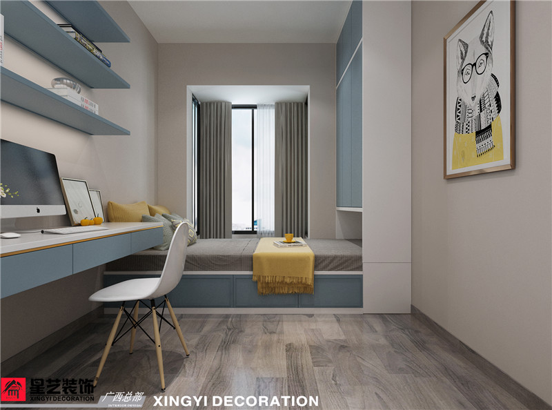 江宇都會(huì)明珠135平書(shū)房裝修效果圖