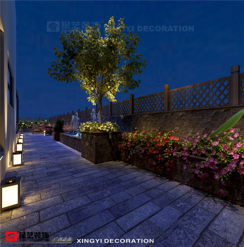 龍胤花園別墅 450平陽臺(tái)裝修效果圖