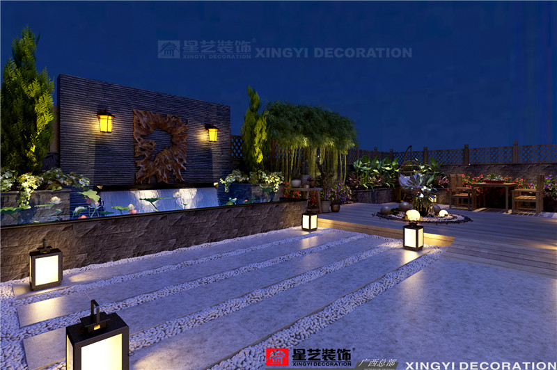 龍胤花園別墅 450平陽臺(tái)裝修效果圖