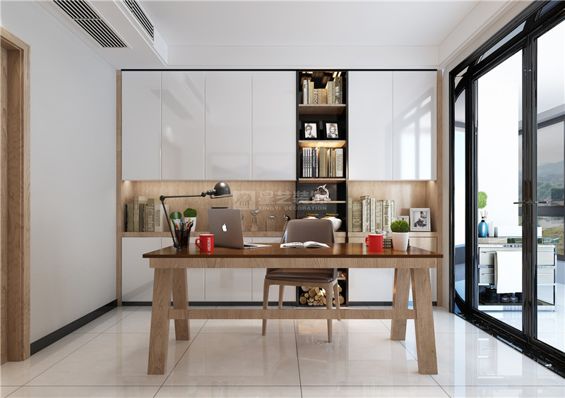 湖畔書(shū)院164平書(shū)房裝修效果圖