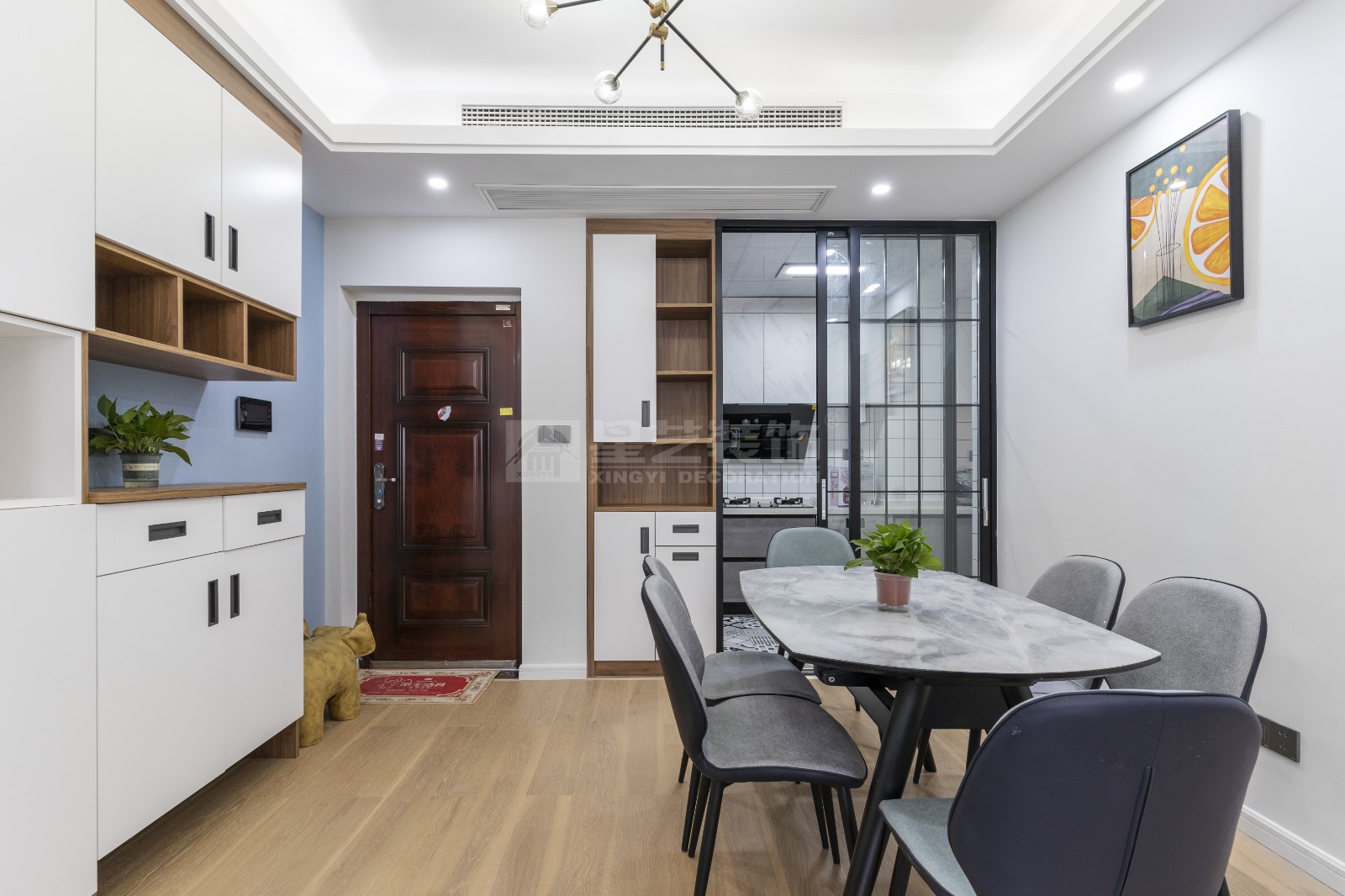 廣源大都會90平餐廳裝修實景圖