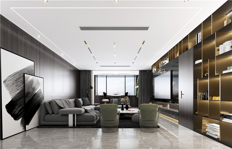 萬(wàn)達(dá)公館 300平客廳裝修效果圖