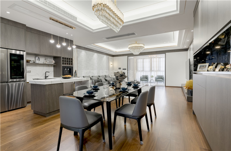 一品尊府220平餐廳裝修實景圖