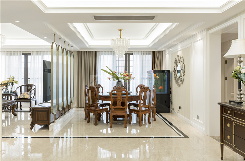 翡翠時(shí)光240平復(fù)式餐廳裝修實(shí)景圖