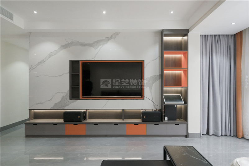 廣源大都會120平客廳裝修實景圖