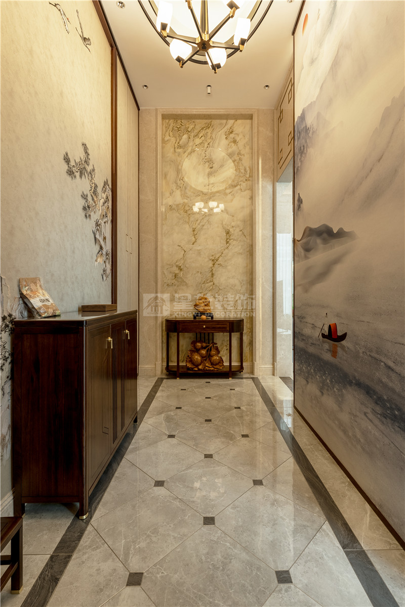 碧麗山莊450平別墅玄關(guān)裝修實(shí)景圖